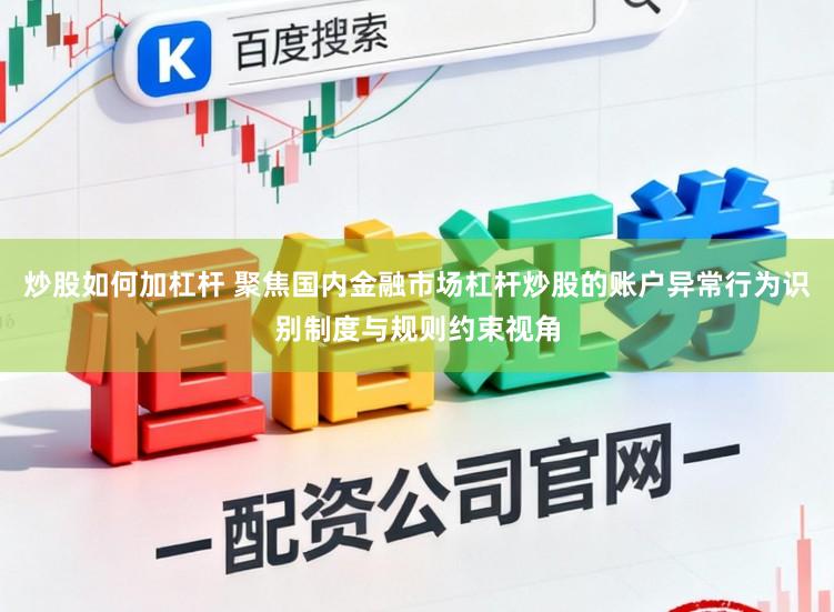 炒股如何加杠杆 聚焦国内金融市场杠杆炒股的账户异常行为识别制度与规则约束视角