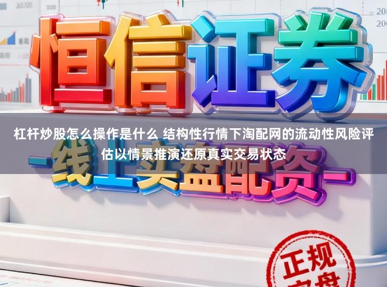 杠杆炒股怎么操作是什么 结构性行情下淘配网的流动性风险评估以情景推演还原真实交易状态